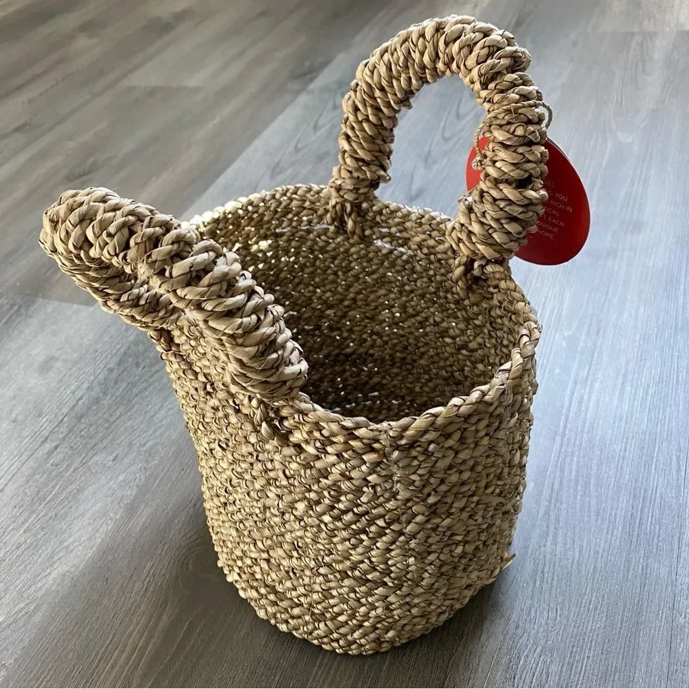 Basket NEW Home Decor Handmade Indonesia Cottagecore Bedroom Kitchen Bathroom